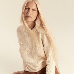 Madewell Dotted Bobble Pullover Sweater